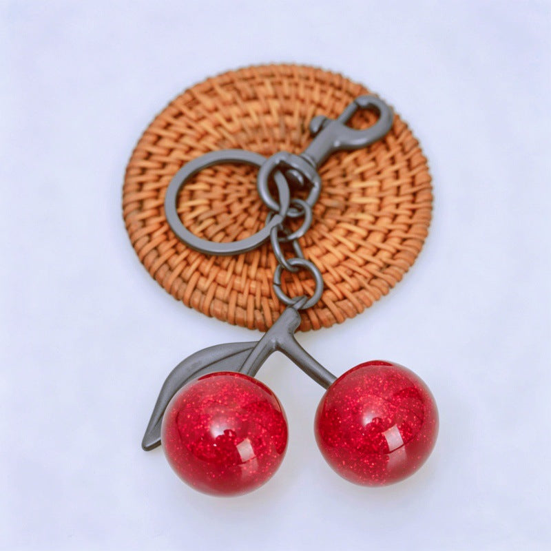 Sparkle Cherry Bag Charm & Keychain