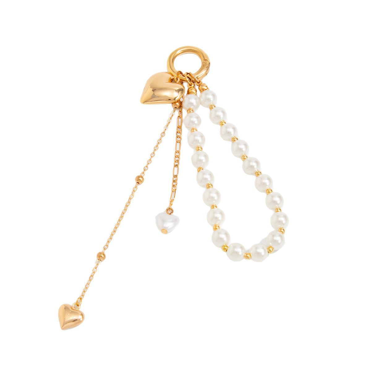 Heart Charm Beaded Bag Charm & Keychain