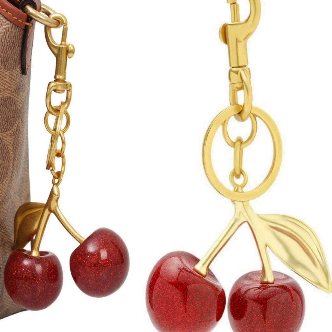 Sparkle Cherry Bag Charm & Keychain