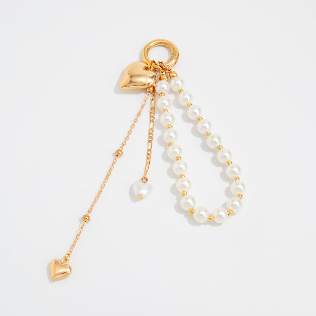 Heart Charm Beaded Bag Charm & Keychain