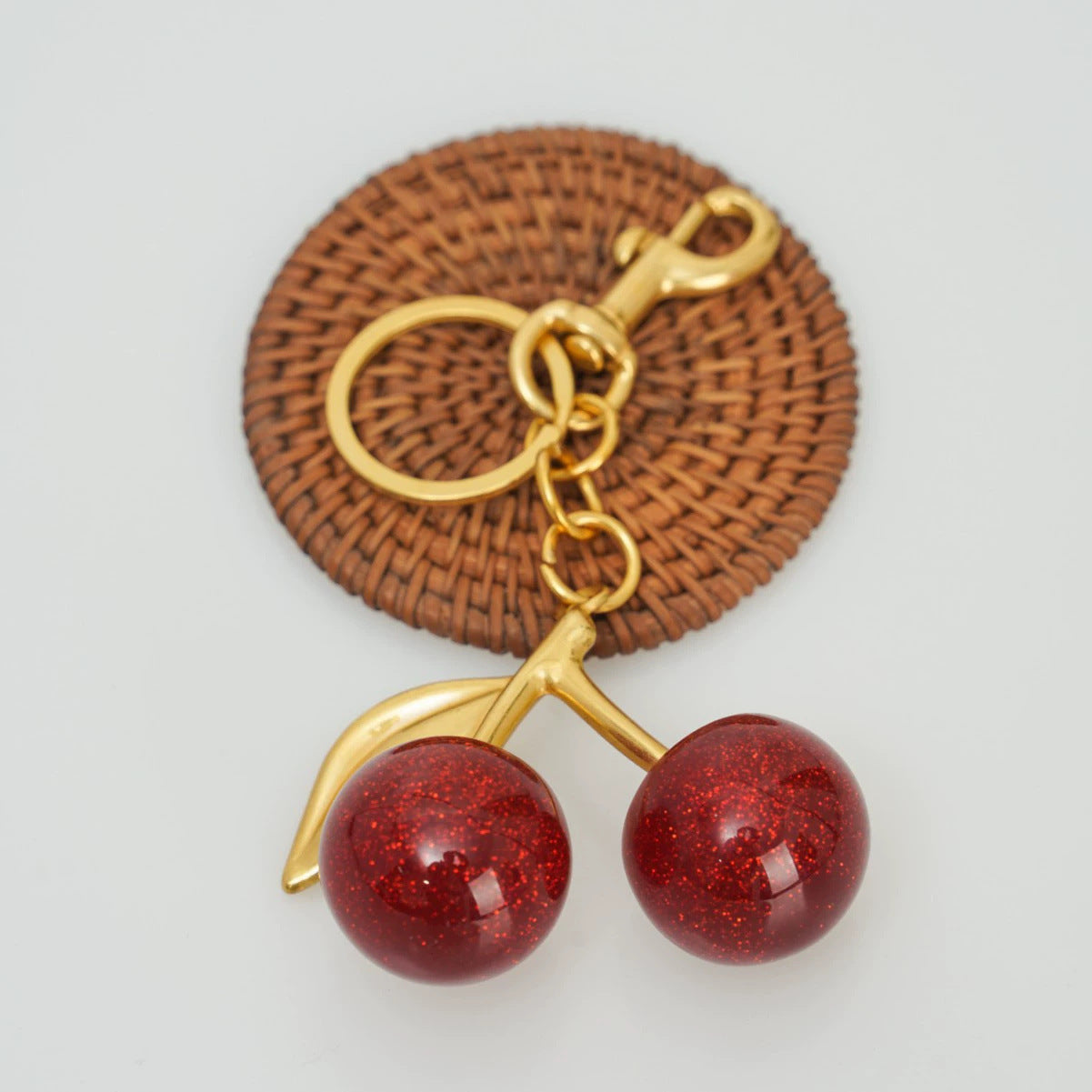 Sparkle Cherry Bag Charm & Keychain