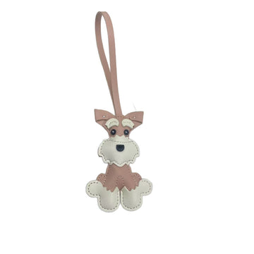 Schnauzer PU Leather Bag Charm & Keychain